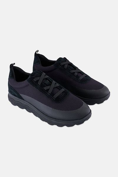 Geox Men U Spherica A Lace Up Sneakers, Black