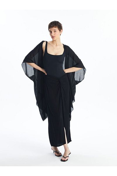 LC Waikiki Lcw Dream Women's Shawl Collar Plain Kimono