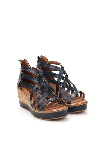 Papuçcity Frzn 03191 Women's Wedge Heel Sandals Shoes