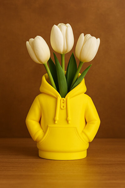 Root Made تصميم هوديي مزخرف على شكل معطف بقلنسوة، حامل أقلام، حامل زهور، ديكو...