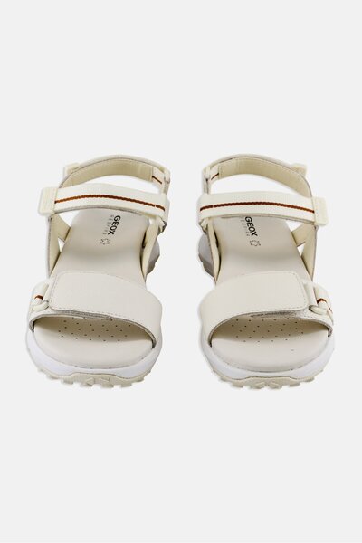 Geox Women Sorapis Grip Velcro Closure Sandals, White