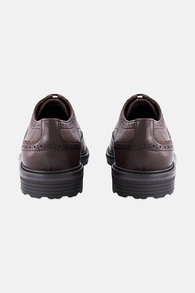 Geox Men U Walk Pleasure Lace Up Semi-Formal Shoes, Dark Brown