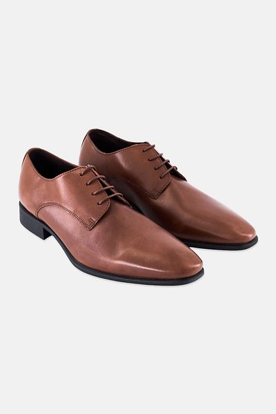 Geox Men U High Lift Lace Up Formal Shoes, Dark Brown