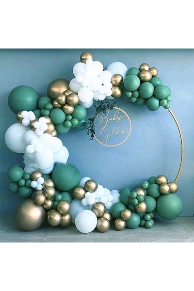 Baloane Vesele Arcada Baloane 137 Piese Verde Gold Alb ARC37