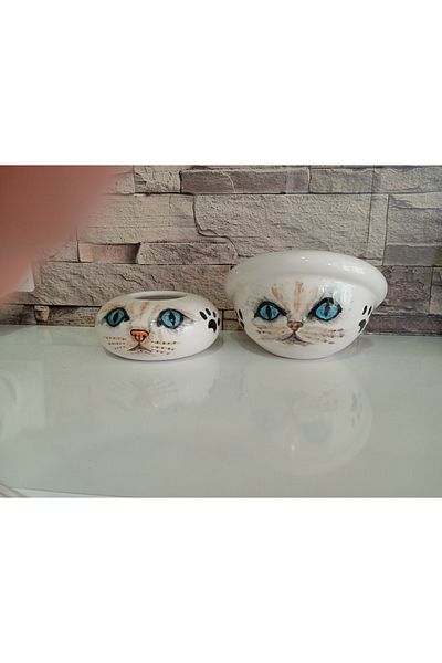 Jasmine Mini Food Bowl, Tiny Cat, Food Bowl, Water Bowl, Small Cat
