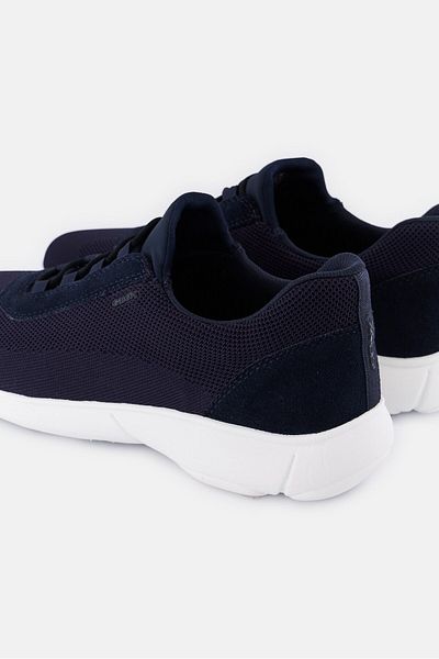 Geox Men Textured Lace Up Shoes, Navy