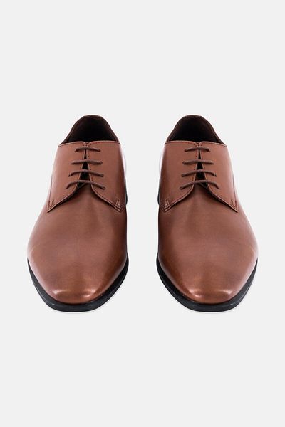 Geox Men U High Lift Lace Up Formal Shoes, Dark Brown
