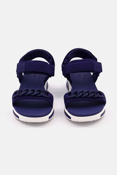 Fitflop Women Heda Chain Back Strap Sandals, Navy/White