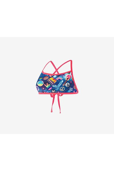 SPEEDO Women Allover Printed Tieback Top, Blue Combo