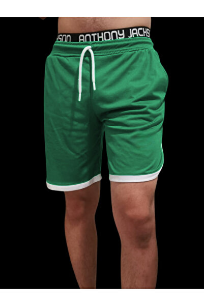 VAN VLECK Men's Green Casual Sports Shorts Slim Fit Quick Dry Stretchy Cappa Fabric