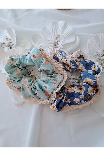İPAR AKSESUAR 2-Piece Patterned Fabric Rubber Buckle