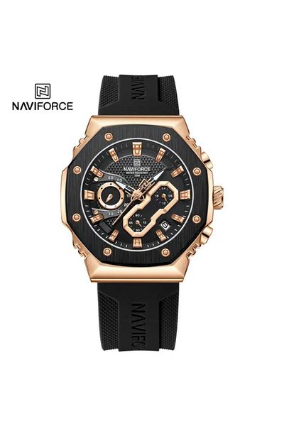Naviforce Naviforce Men's Waterproof Quartz Luminous Watches with Silicone Strap, Men's Sports Fashion Watch for Excellence Lovers