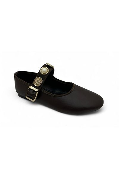 DOSA SHOES Women's Belted Ballerina-Brown