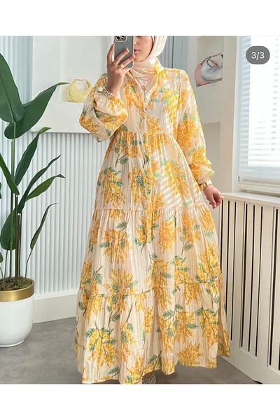 BZ BUTİK Mango Fabric Mimosa Dress