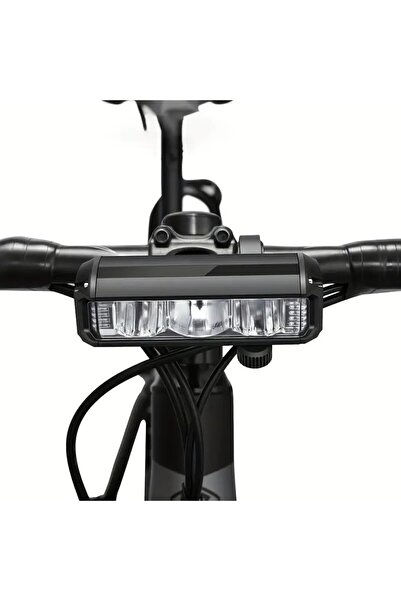 heugers Lumomax BEAM 3 Bisiklet Ön Far – 900 Lümen, 3 LED, Şarjlı, Gidon Montajlı