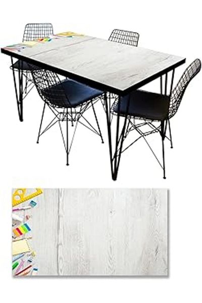Mu Art Ahşap Table Veneer Foil Furniture Table Veneer Foils Study Table White Wood