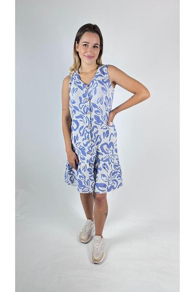 bomull textıle Jacquard Muslin Dress Sleeveless