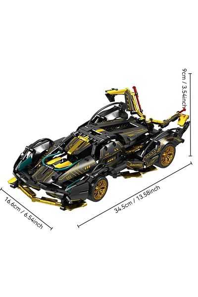 BUILDING BLOCK 1200 Pieces 1:14 Building Bloks Sports Car Building Blocks Set 3D Assembly Model Kit, Teenagers & Adult