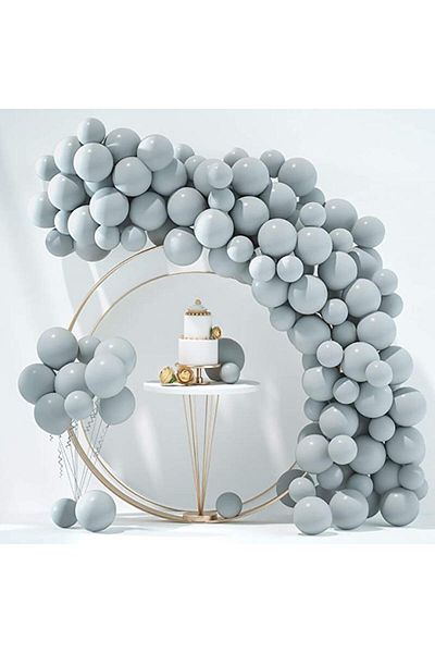 Baloane Vesele Macaron Gray Event Balloon Arch 70 Pieces ARC58