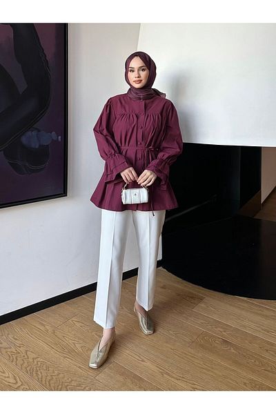 SSDESİNG Poplin Shirt Burgundy