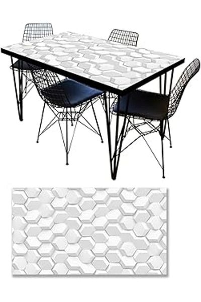 NETWORK ART Table Covering Foil Furniture Table Covering Foils 3 Sizes Hexagon