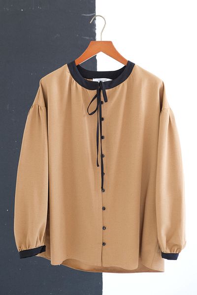 Touché Privé Linen Textured Contrast Shirt