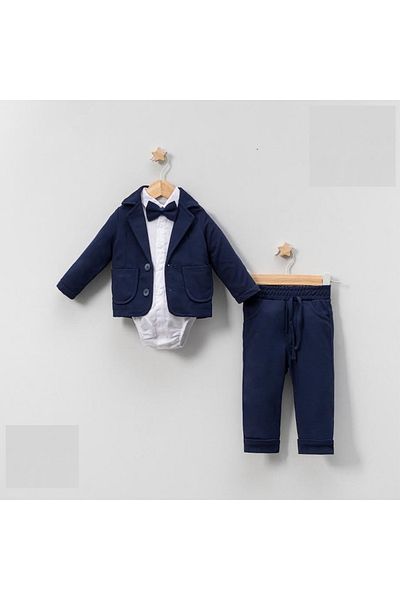 Aymini kids Boy's Jacket Suit Dark Blue