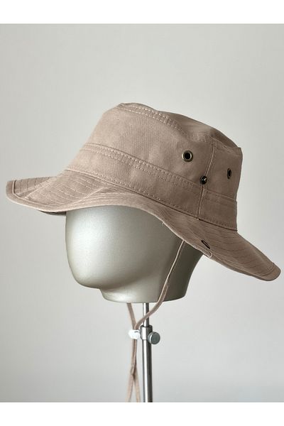 Amor Center 2 Pack Unisex Summer Safari Cowboy Foldable Hat with Ventilation Holes Linen/Cotton (2 Pieces)