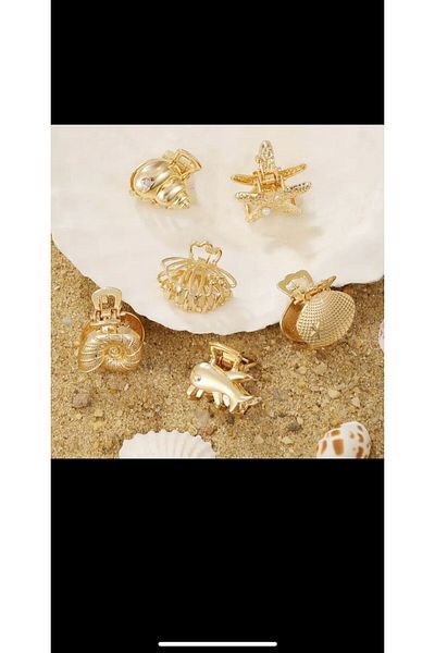 EMKSHOP 6 Pcs Metal Ocean Series Latch Buckle Set