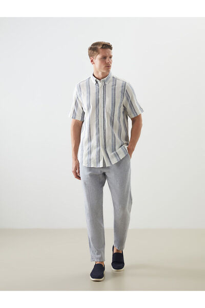 LC Waikiki Ανδρικό παντελόνι Chino LCWAIKIKI Classic Standard Fit Λινό Μικτό