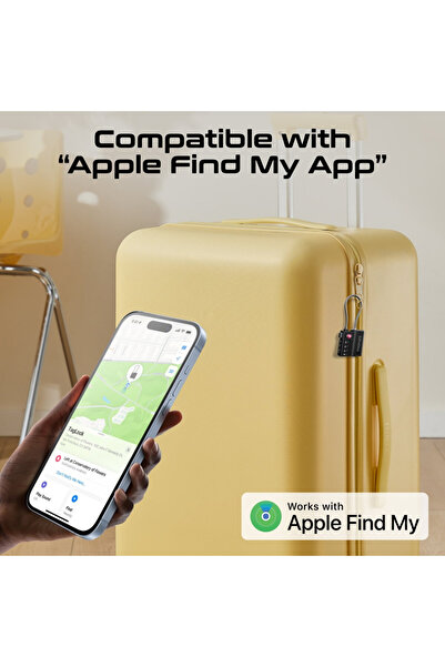 Promate TagLock Smart Luggage Lock: TSA-Approved with Worldwide Tracking via Apple Find My, Anti-Lost Alerts