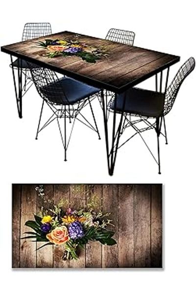 Mu Art Ahşap Table Covering Foil Furniture Table Covering Foils Wood Flower
