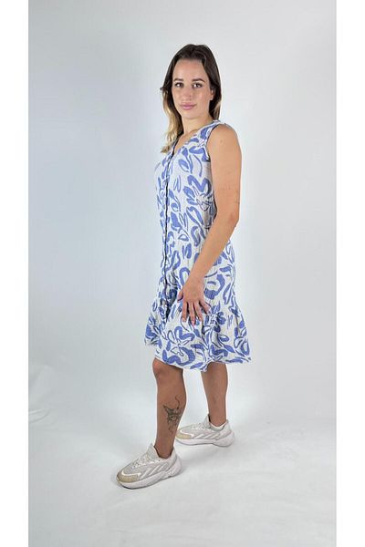 bomull textıle Jacquard Muslin Dress Sleeveless
