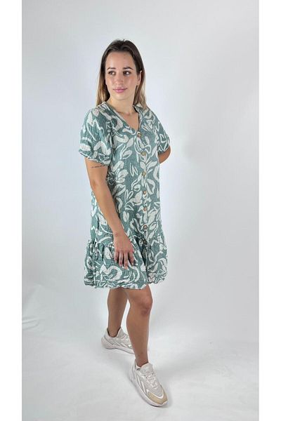 bomull textıle Jacquard Short Sleeve Muslin Dress