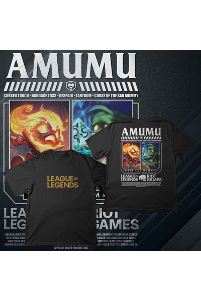 EZ Design League of Legends - AMUMU - Baskılı Oversize T-shirt