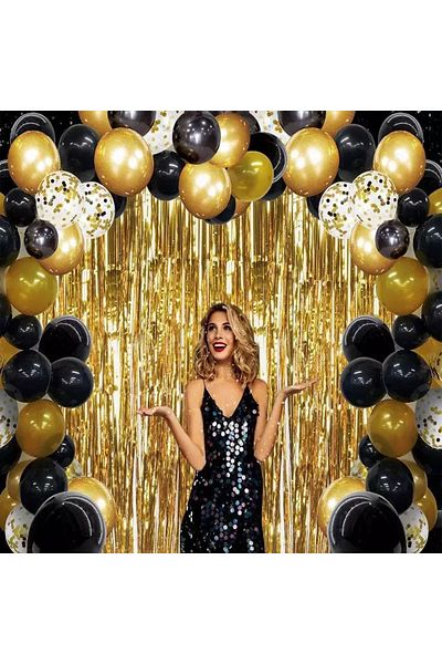 Baloane Vesele Balloon Arch Majorat + Decorative Curtain 111 Pieces ARC75
