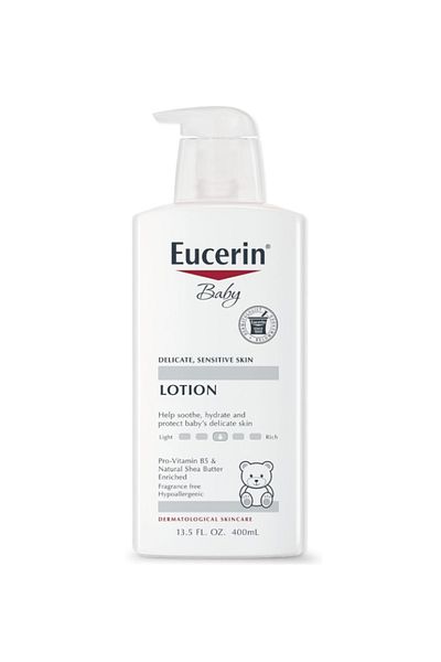 Eucerin Baby Body Lotion, Fragrance Free Baby Lotion, 400 ml Pump Bottle