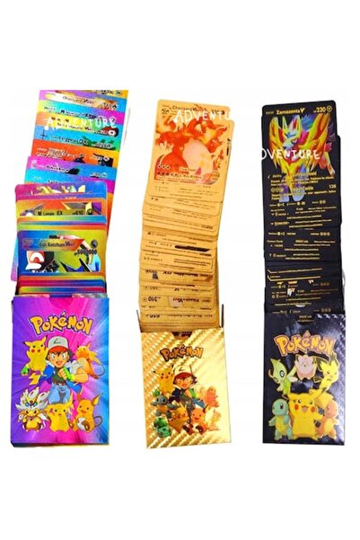 OEM Cărți Pokemon 3 în 1 165 de piese multicolore, negre și aurii