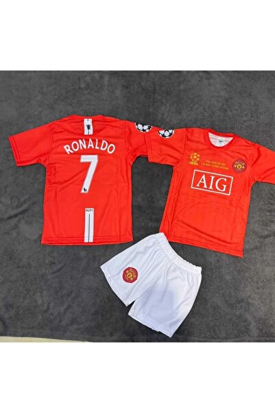yenteks Cristiano Ronaldo 2008 Manchester United Çocuk Forma Takımı 3lü Set Ç...