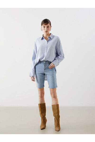 LC Waikiki New Season Slim Fit Women's Jean Shorts - S5Dn09Z8