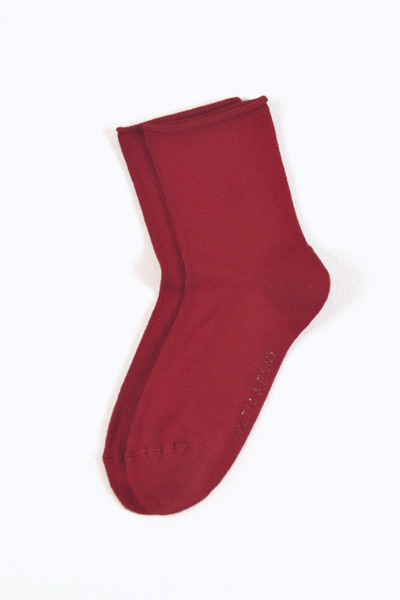 Katia&Bony Момичешки чорапи без ластик от модал, бордо