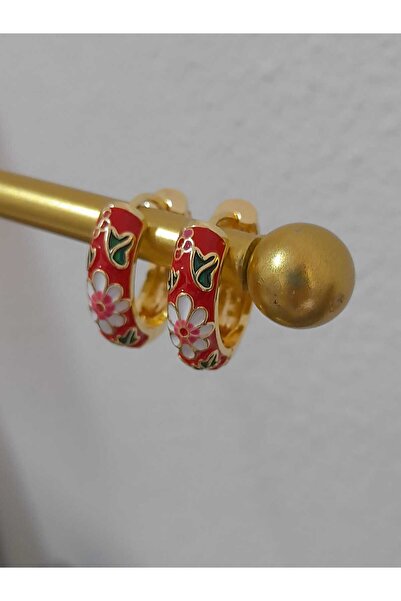 Bubbleatelier Kirmizi mineli küpe