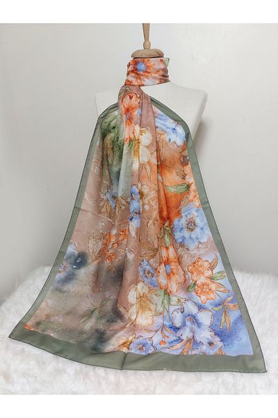 REMOMODA Patterned Soft Cotton Shawl Floral Model