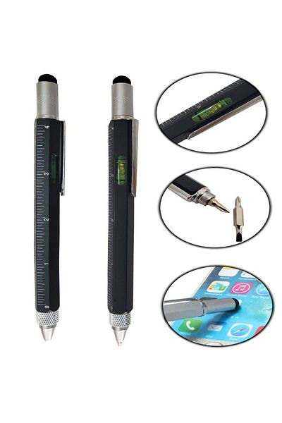 MBB ETİCARET Interesting Touch Architect Pen with Ruler, Screwdriver, Spirit Level