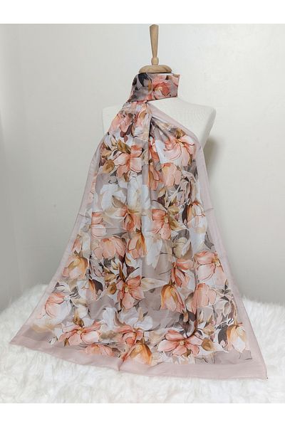 REMOMODA Patterned Soft Cotton Shawl Floral Model