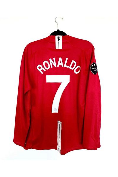 yenteks M.United Moscow Ronaldo 2008 Red Long Sleeve Adults Jersey