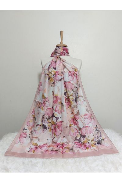 REMOMODA Patterned Soft Cotton Shawl Floral Model