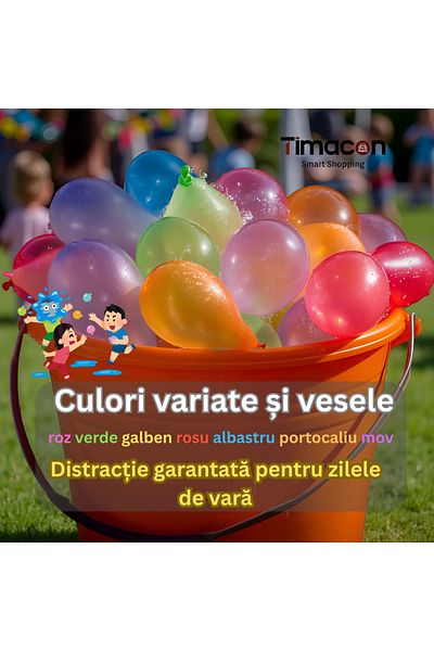 Tim 500 Timacon Waterproof Balloons, Multicolored, with Inflator Pump Included