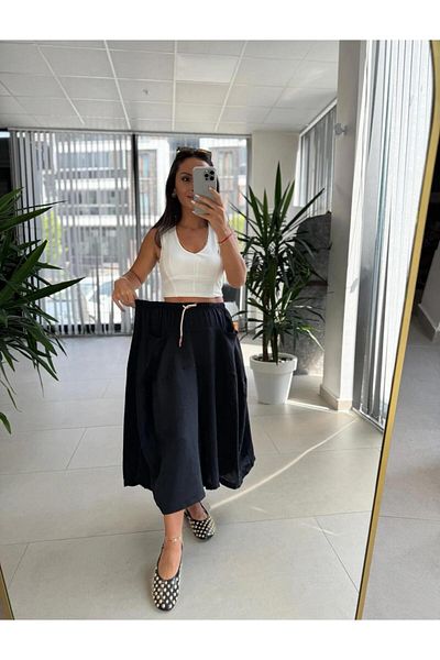 SHOP MY Black Flosh Linen Pants