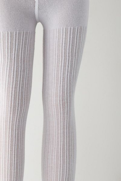 Katia&Bony Girl's Gray and White Colored Patterned 2-Piece Pantyhose